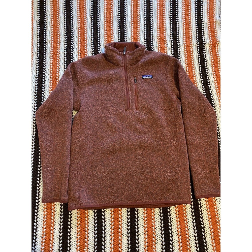 Patagonia Womens S 20x27 Half Zip Better Sweater Burgundy Cold Weather Active